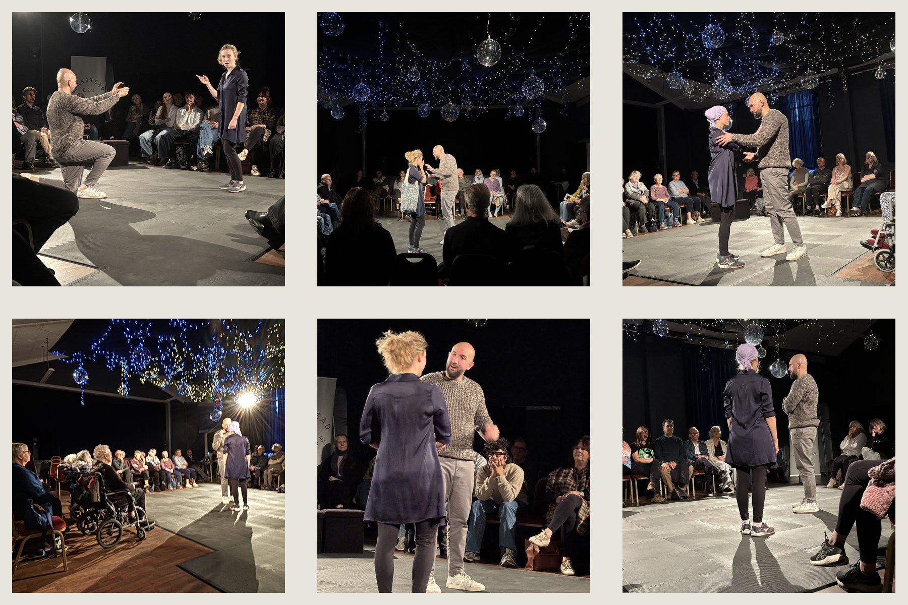 Scenes from Constellations beneath a canopy of lights